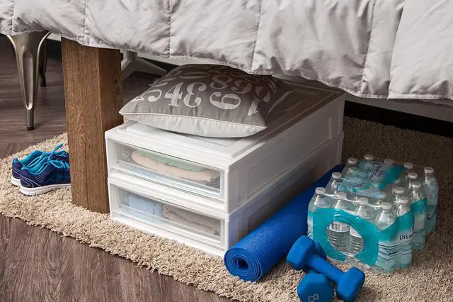 Alt view image 3 of 3 - IRIS Under Bed Box Chest Drawer, White
