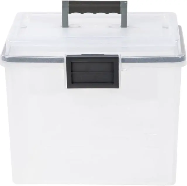Alt view image 4 of 20 - IRIS USA, Inc Weather Tight Portable File Box 19Qt 11.5x10.4"x13.8" CL 110350