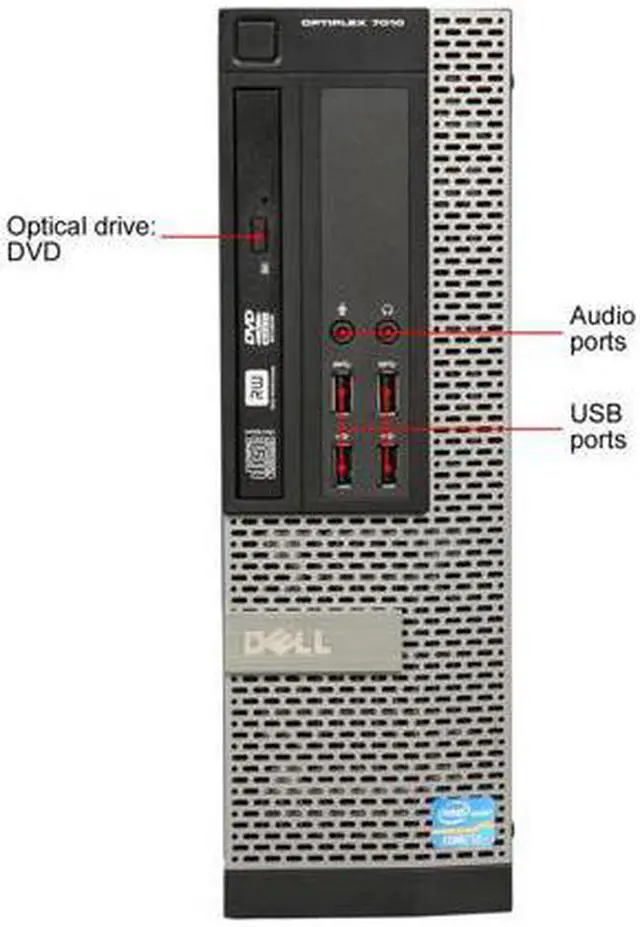 Alt view image 2 of 4 - Dell Optiplex 7010 Ultra Small Form Factor (USFF) Desktop PC - Intel Core i5 (3470S) 2.9GHz Quad Core - 4GB RAM -  320GB HDD - DVD - Windows 10 Pro Installed