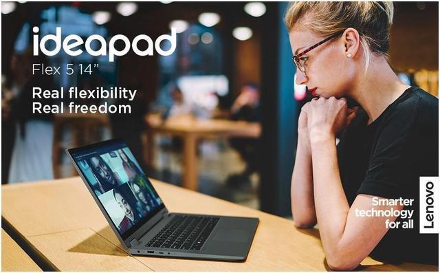 Alt view image 5 of 7 - Lenovo Flex 5 14.0" Full HD 2-in-1 Touchscreen Notebook,4th Gen AMD Ryzen 5 4500U,16GB DDR4,2TB SSD,AMD Radeon Graphics,Wifi-AC,Bluetooth,HDMI,USB,Fingerprint Reader,Windows 10 Pro
