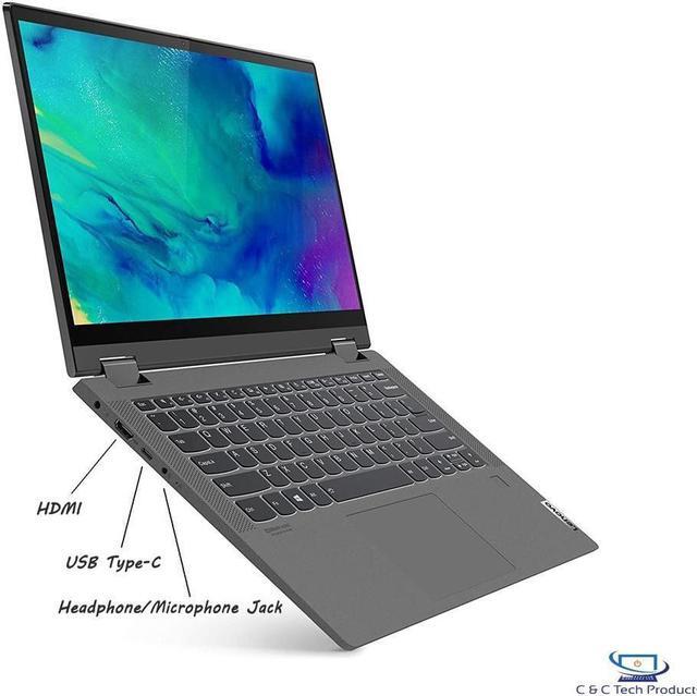 Alt view image 3 of 7 - Lenovo Flex 5 14.0" Full HD 2-in-1 Touchscreen Notebook,4th Gen AMD Ryzen 5 4500U,16GB DDR4,2TB SSD,AMD Radeon Graphics,Wifi-AC,Bluetooth,HDMI,USB,Fingerprint Reader,Windows 10 Pro