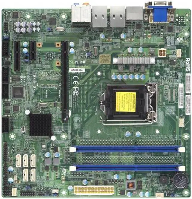 Alt view image 3 of 3 - SUPERMICRO COMPUTER MBD-X10SLQ-L-B MOTHER BOARD-INTEL, MB -X10SLQ-L-BULK, BULK