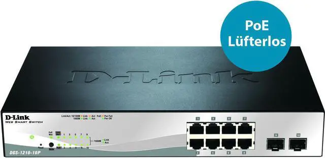 Alt view image 8 of 16 - D-Link Dgs-1210-10P Web Smart Switch