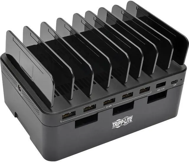 Alt view image 5 of 13 - Tripp Lite U280-007-CQC-ST 7-Port Usb Charging Station Hub With Quick Charge 3.0, Usb-C Port, Device Storage, 5V 4A (60W) Usb Charge Output - Power Adapter - 60 Watt - 4 A - 7 Output Connectors (6 X