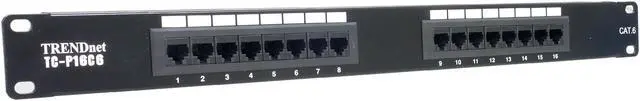Alt view image 13 of 18 - TRENDnet TC-P16C6 16-Port Cat.6 Patch Panel