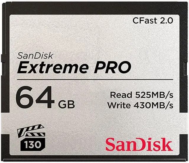 Alt view image 7 of 16 - SanDisk - SDCFSP-064G-A46D - SanDisk Extreme Pro 64 GB CFast Card - 525 MB/s Read - 430 MB/s Write - Lifetime Warranty
