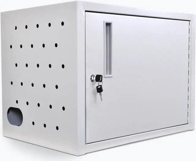 Alt view image 12 of 12 - Luxor Classroom Library Office 12 Tablet Wall / Desk Charging Box, Stores up to 12 Mobile Devices