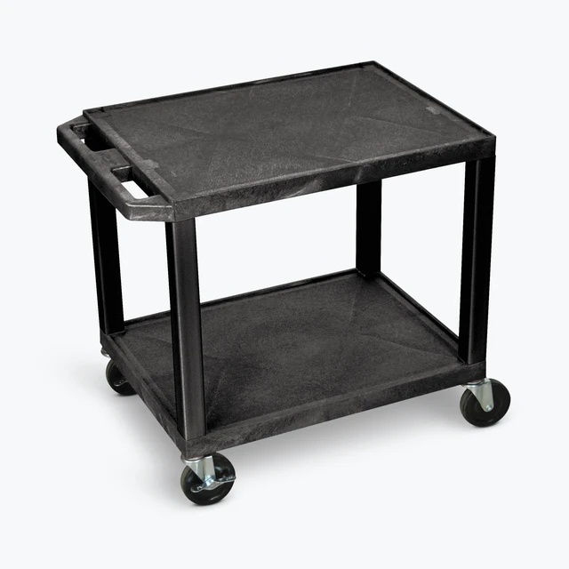Alt view image 4 of 4 - Tuffy 2-Shelf Multi-Purpose Utility Cart (Black)