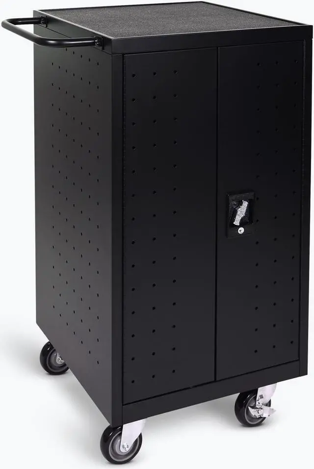 Alt view image 13 of 20 - Luxor Black 18 Laptop Computer Charging Cart