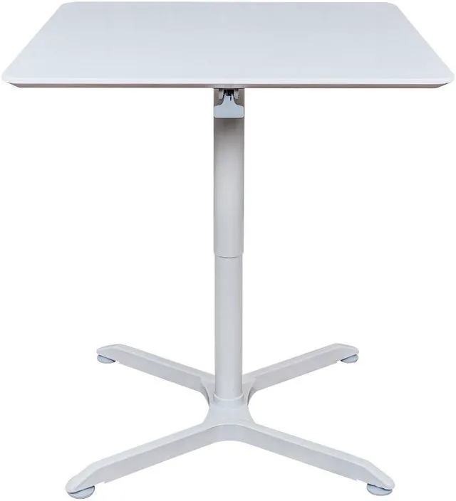 Alt view image 15 of 15 - Luxor 36" Pneumatic Height Adjustable Square Cafe Table - Gray