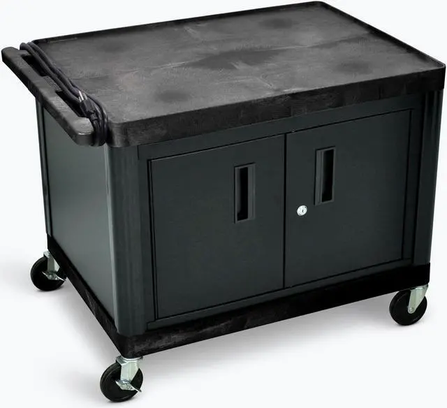 Alt view image 4 of 7 - Luxor A/V Cart with Locking Cabinet 27" H