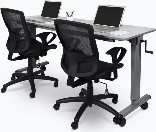 Alt view image 9 of 20 - Luxor STAND-NESTC-72 is a 72" Adjustable flip top Table wih a Crank Handle