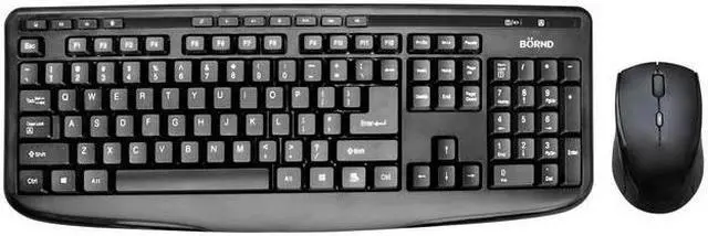 Alt view image 8 of 9 - Bornd M610 Water Resistant 104 Key Wireless Keyboard and Optical Mouse Kit