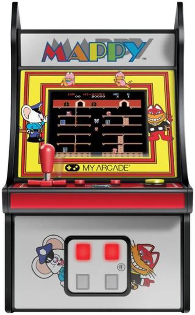 Alt view image 13 of 20 - MY ARCADE Bandai Namco MAPPY 6" Micro Arcade Machine Portable Handheld Video Game