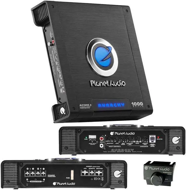 Alt view image 12 of 12 - Planet Audio AC1000.2 1000W 2 Channel MOSFET Class A/B Power Stereo Amplifier