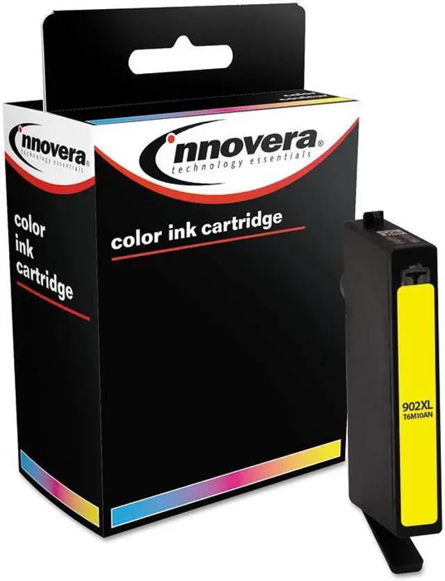 Alt view image 3 of 15 - Innovera Compatible Yellow High Yield Ink Cartridge Replacement for HP 902XL T6M10AN