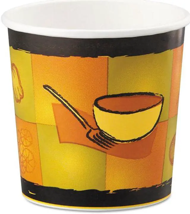 Alt view image 3 of 4 - Chinet Streetside Squat Paper Food Container Streetside Design 16 oz 25/Bag