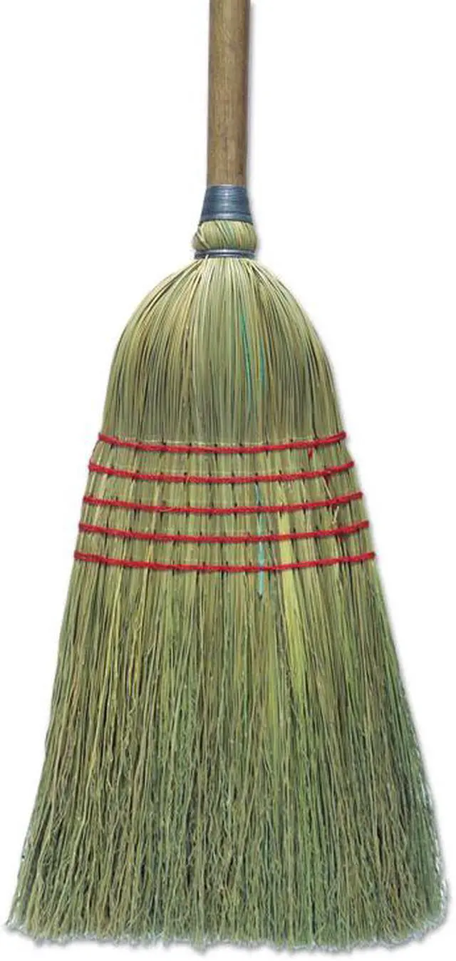 Alt view image 3 of 4 - Corn Broom 56" Lacquered Wood Handle Natural 6/Carton