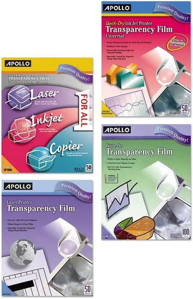 Alt view image 8 of 14 - Apollo VCG7033S Apollo Quick Dry Universal Ink Jet Printer Film