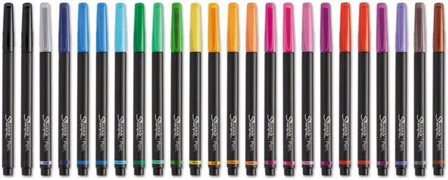Alt view image 16 of 17 - Sanford 1983967 Sharpie Art Pens, Fine Point, Assorted Colors, 24 Count