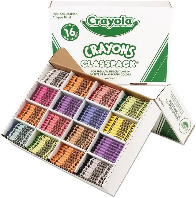 Alt view image 4 of 5 - Crayola. 528016 Classpack Regular Crayons, 16 Colors, 800/BX