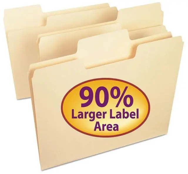 Alt view image 7 of 18 - Smead 15401 - SuperTab Heavyweight Folder, Manila, 1/3 Cut, Legal, 50/BX