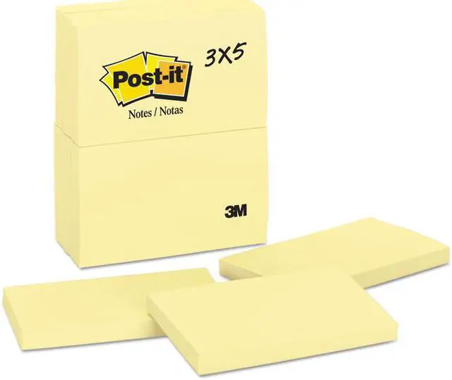 Alt view image 14 of 20 - 3M 65418CP Cabinet Pack  3 x 3  Canary Yellow  18 90-Sheet Pads Pack