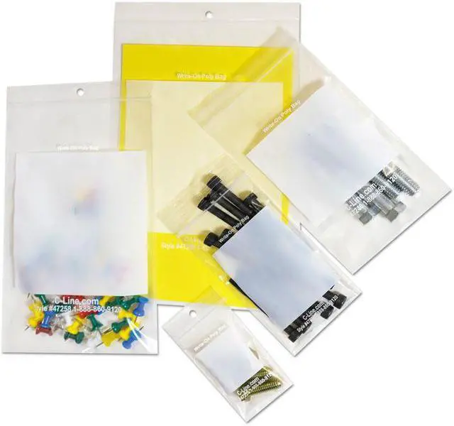 Alt view image 2 of 16 - C-Line Write-On Poly Bags 2 mil 3" x 5" Clear 1000/Carton 47235