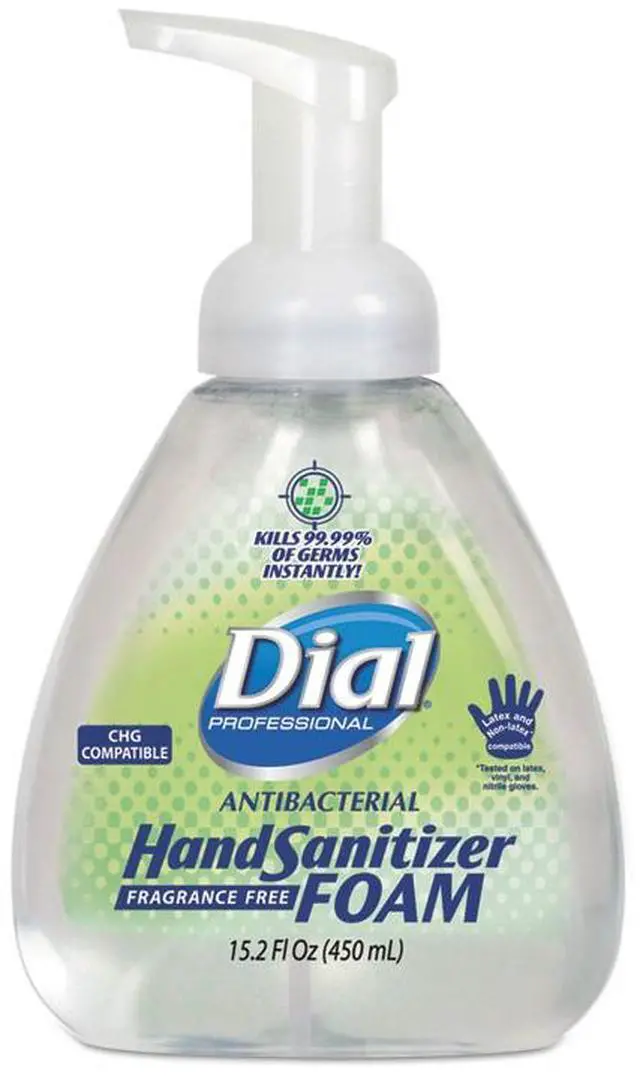 Alt view image 4 of 16 - Dial. Professional 06040 Antibacterial Foaming Hand Sanitizer, 15.2 oz. Pump Bottle