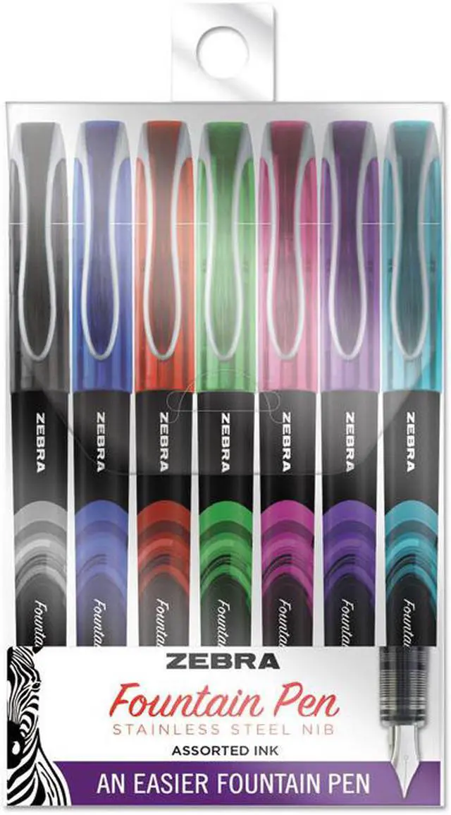 Alt view image 3 of 7 - Zebra Fountain Pen Blue Ink Fine 1 Dozen 48320