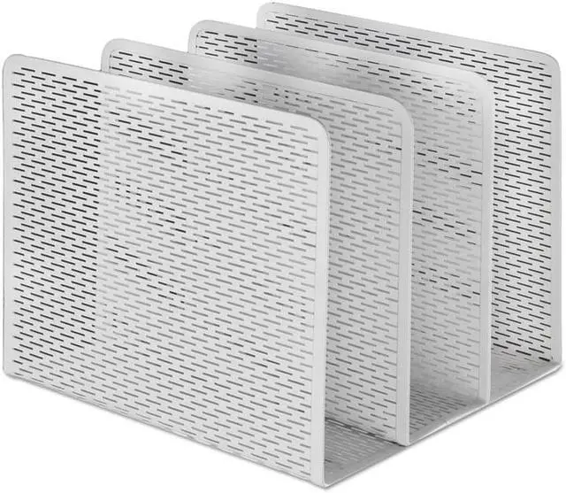 Alt view image 5 of 6 - Artistic Urban Collection Punched Metal File Sorter Three Sections 8 x 8 x 7 1/4
