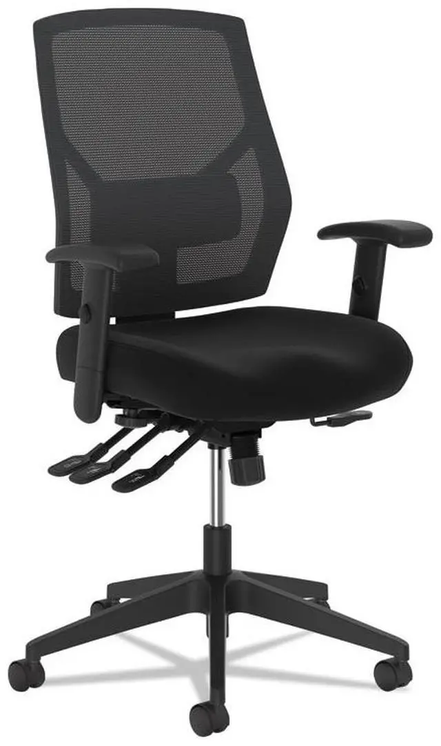 Alt view image 2 of 19 - HON Crio High-Back Task Chair -Mesh Back Computer Chair with Asynchronous Control for Office Desk, Black (HVL582)