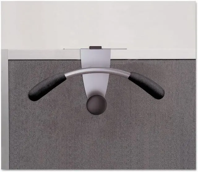 Alt view image 3 of 5 - Over-The Panel Garment Partition Valet, Silver/Black, 15 1/2 X 6 X 7 1