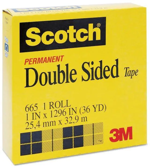 Alt view image 7 of 12 - Scotch Double-Sided Tape, 3" Core, 0.5" X 36 Yds, Clear 665121296