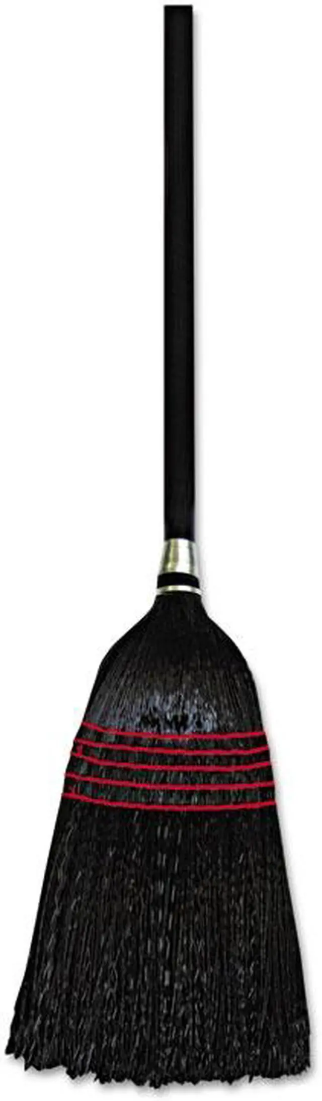 Alt view image 3 of 11 - Flag-Tip Push Broom Poly Bristles 42" Handle Natural/Black 12/Carton