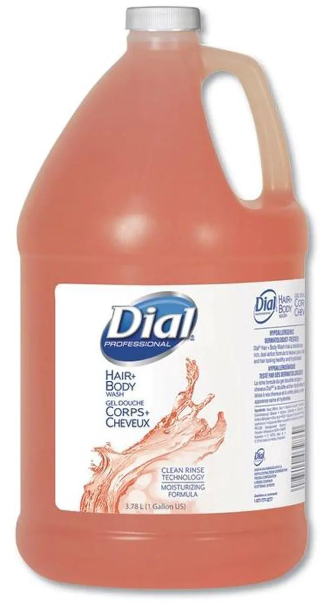 Alt view image 5 of 10 - Body and Hair Shampoo, 1-gal Bottle, Gender-Neutral Peach Scent