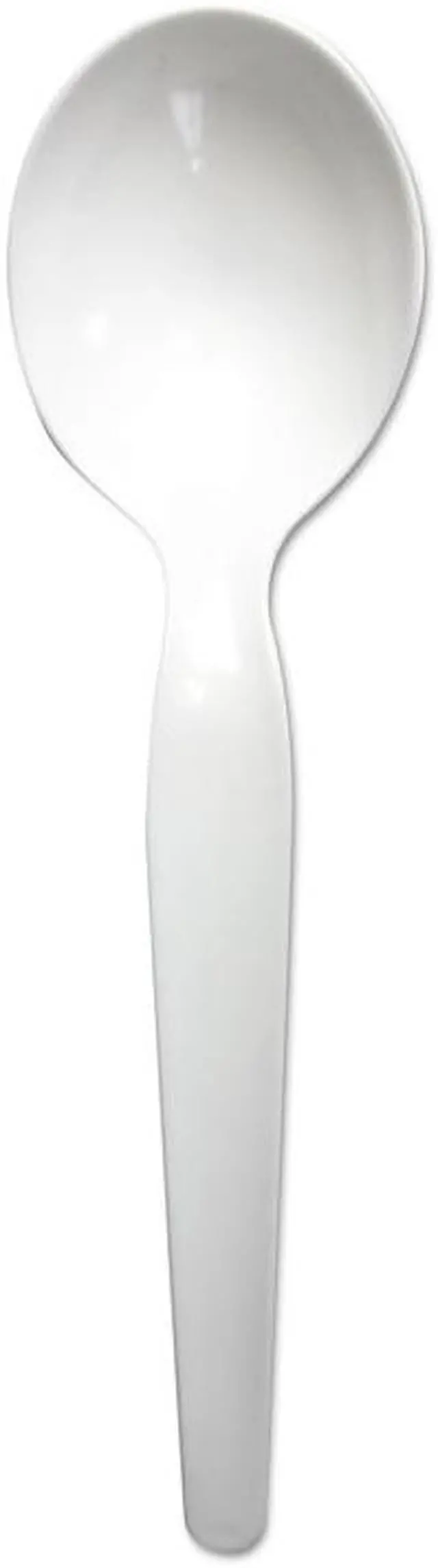 Alt view image 3 of 3 - Boardwalk BWKSOUPHWPSBLA Heavyweight Polystyrene Cutlery, Soup Spoon, Black
