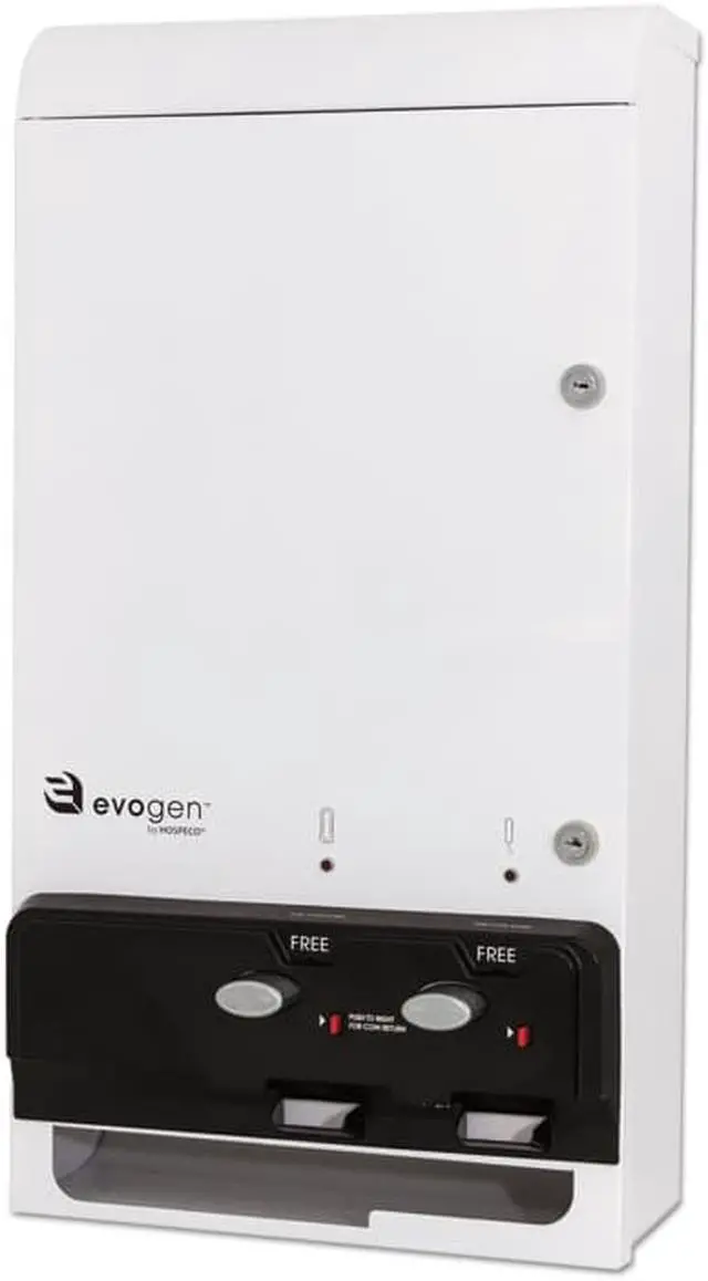 Alt view image 3 of 4 - Evogen Feminine Hygiene Dispenser, Metal, 14" x 7.75" x 26.25", White