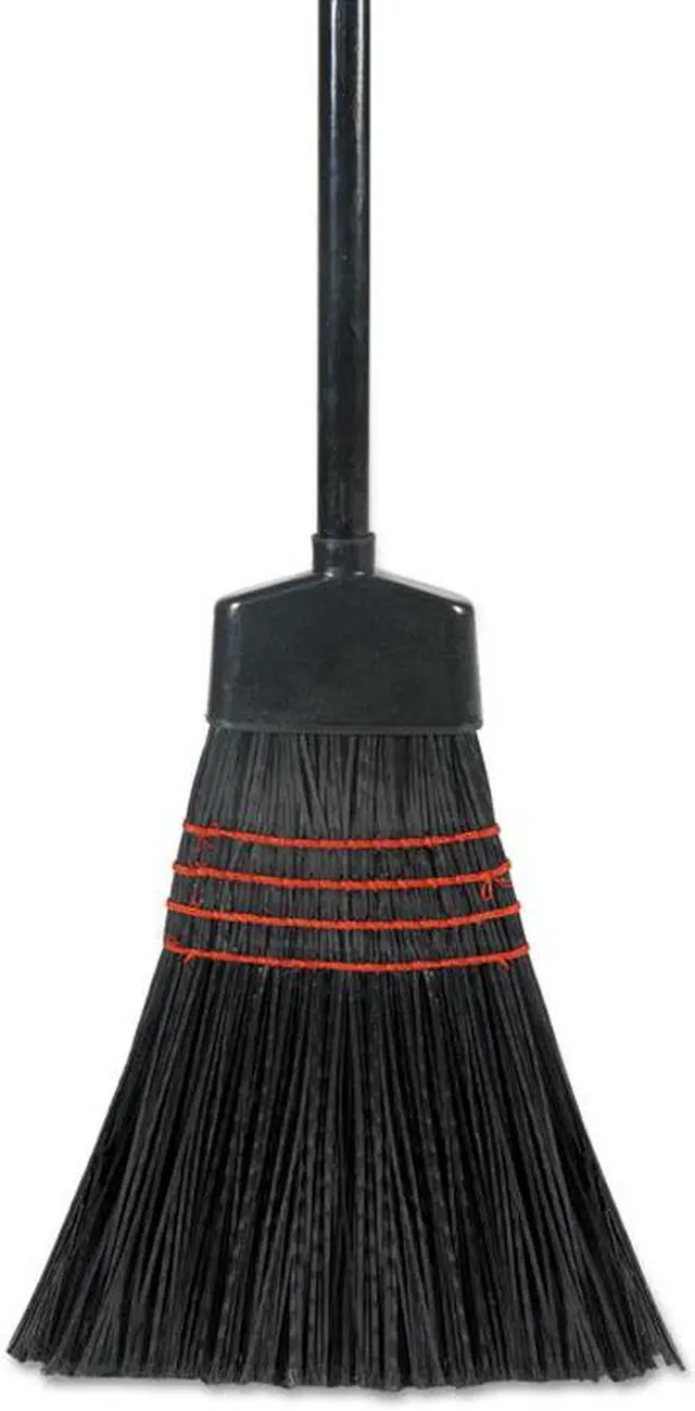 Alt view image 3 of 6 - Maid Broom, Plastic Bristles, Wood Handle, 42 Long, 1 Dozen/Carton BWK916P
