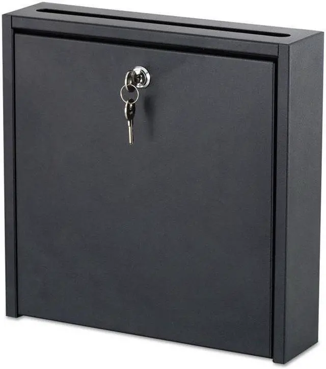 Alt view image 5 of 7 - SAFCO Products 4259BL 18 x 18 x 7 in. Wall-Mountable Interoffice Mailbox, Black