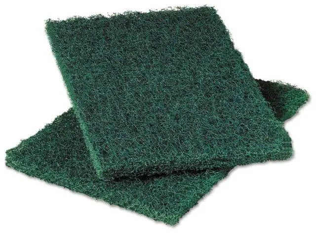 Alt view image 2 of 10 - Scotch-Brite MMM86 Heavy-Duty Scouring Pad - 6" x 9" - Green - Dozen