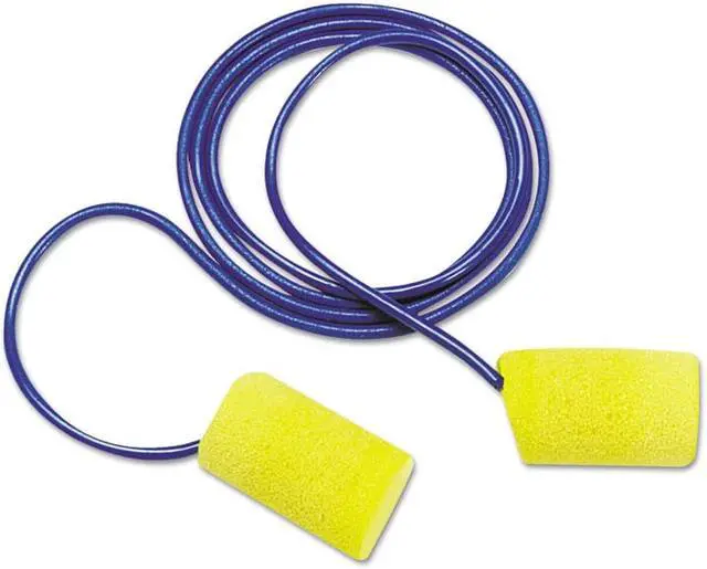 Alt view image 2 of 5 - 3M E-A-R Classic Foam Earplugs Metal Detectable Corded Poly Bag 3114101