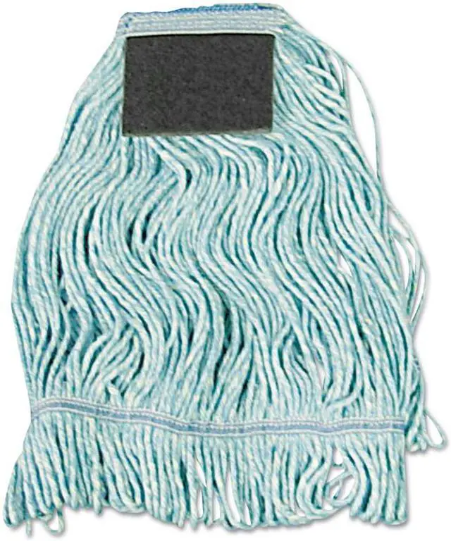 Alt view image 3 of 4 - Boardwalk - UNS 903BL - Mop Head, Loop-End, Cotton With Scrub Pad, Large, 12/Carton