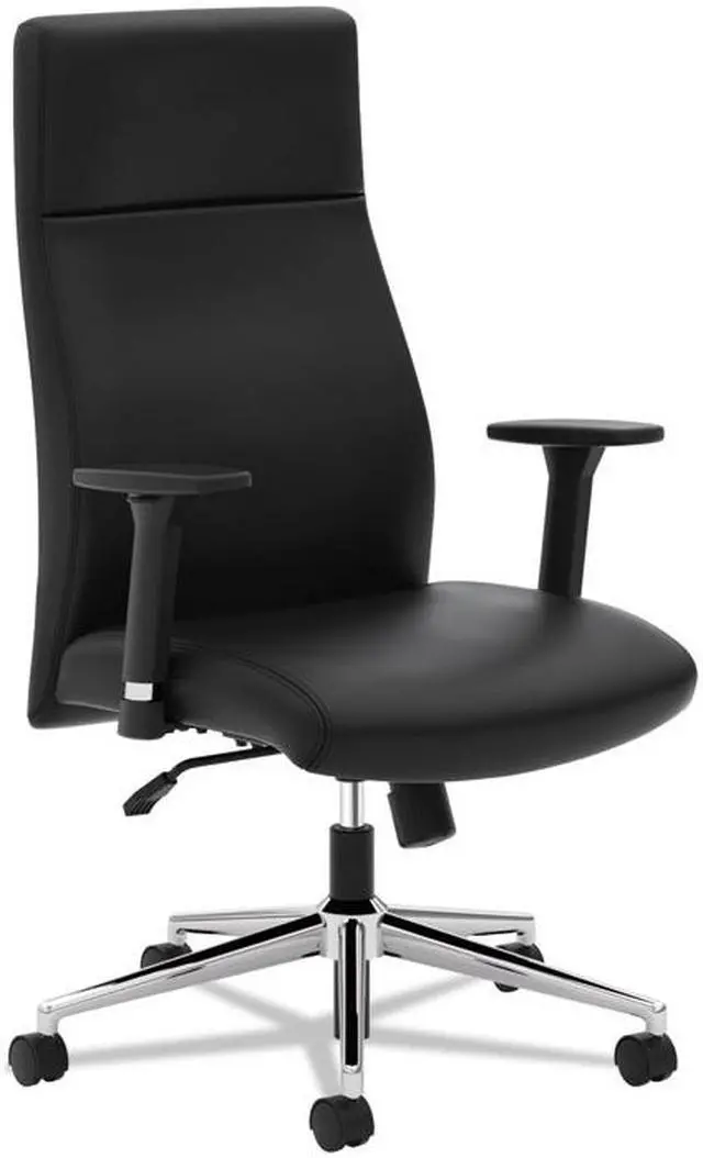 Alt view image 4 of 11 - HON - HVL108.SB11 - VL108 Executive High-Back Chair, Black Leather