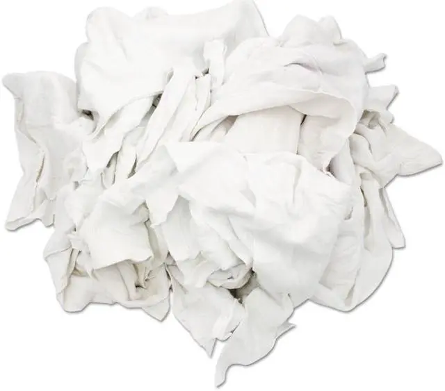 Alt view image 2 of 11 - Hospital Specialty Bleached White T-Shirt Rags Multi-Fabric 25 lb Polybag