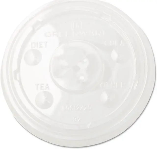Alt view image 3 of 4 - Greenware Cold Drink Lids Fits 9 12 20 oz Cups Clear 1000/Carton