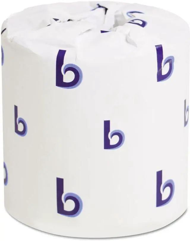 Alt view image 4 of 11 - Boardwalk Two-Ply Toilet Tissue White 4 1/2 x 3 3/4 Sheet 500 Sheets/Roll 96