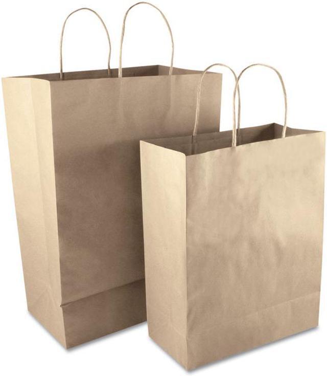 Alt view image 2 of 11 - COSCO Premium Shopping Bag Paper 8 x 10 1/4 Brown 50/Box 098375