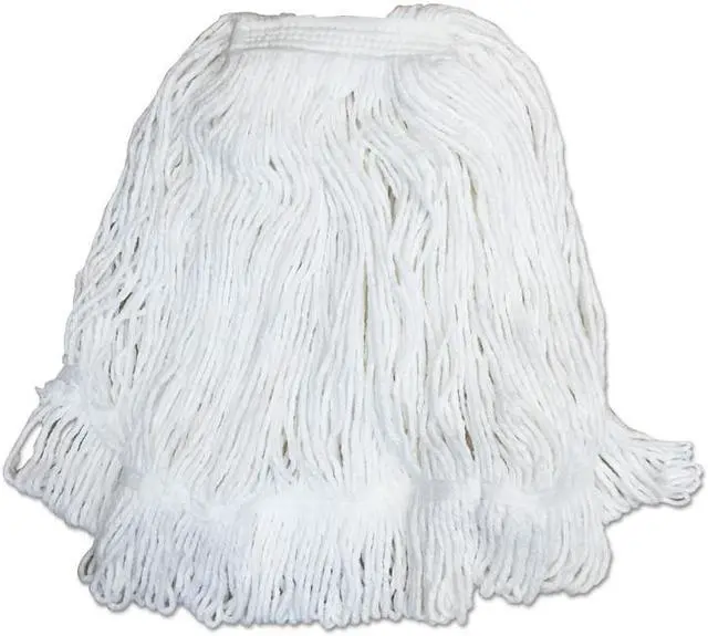 Alt view image 5 of 20 - Boardwalk Pro Loop Web/Tailband Wet Mop Head Cotton 24oz White 424CEA