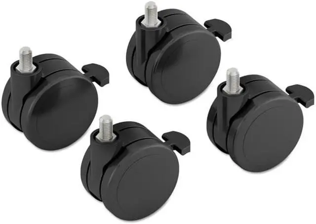 Alt view image 3 of 8 - Height-Adjustable Base Caster Add-On Kit, Black, 4/pack